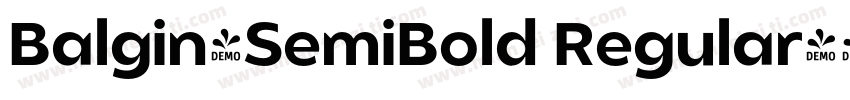 Balgin-SemiBold Regular字体转换